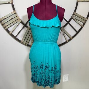 SO Teal & Navy Sleeveless Dress with Pockets NWTS